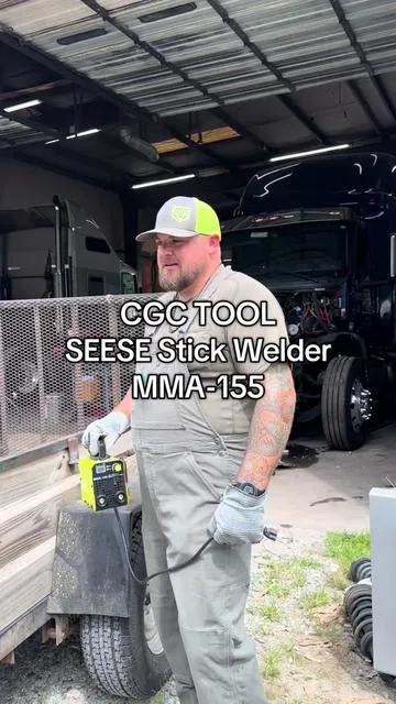 The CGC 155Amp SEESE Welder is small but mighty! Portable, powerful, and beginner-friendly — perfect for quick fixes, DIY projects, or shop work. Smooth welds every time #fyp #metalfabrication #welder #stickwelder #tools 