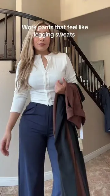 Stretchy. Flattering. Comfy #slacks #workpants #workootd #halara #dressypants 