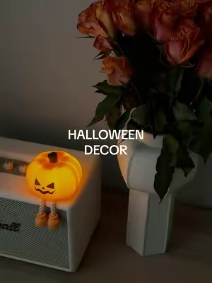 This little pumpkin lamp is dimmable, rechargeable, and sooo cozy 🎃✨ Perfect as Halloween decor or even a nightlight to make your space extra festive. On sale right now with free shipping ✨ #halloween #halloweendecor #pumpkinseason #pumkin 