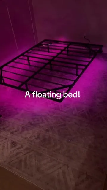 The coolest floating bed frame I’ve ever seen.  #floatingbedframe #floatingbed #bed #kidsbed #tiktokshopcreatorpicks 
