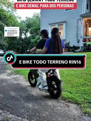 Respuesta a @Quito el panesillo lindo claro que si! Este modelo corre a 27mph y dura la batería hasta 70millas y es genial para dos personas #ebikes #twoseaterebike #bicicletaelectrica #qlaway 