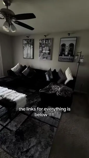 I overly love my living room 🤍🖤#fyp #livingroomdecor 