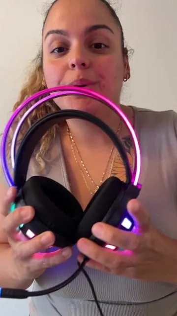 This is the coolest headset I’ve gotten him 🤩 #gamers #headsets #gamingheadset #rgbheadset #gaminggadgets 