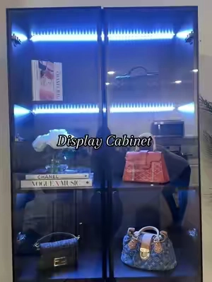Display Cabinet Just For My Bags! What else should I Add? #displaycabinet #pursecollection #tiktokfurniture #furniturefinds 