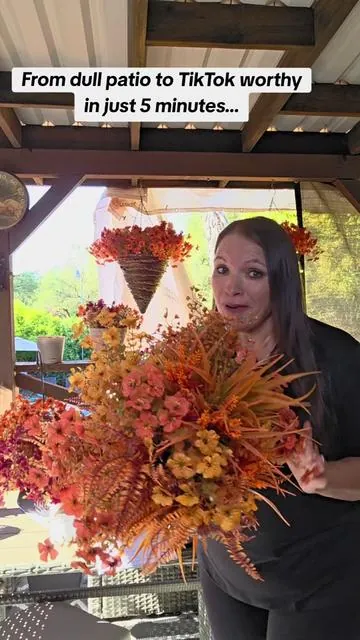 Looking for that perfect backyard paradise, patio makeover or front porch glow up, this set of fall flowers is the perfect add to that decor.  #falldealsforyou #tiktokshopcreatorpicks #fallhomedecor #flowers #patiomakeover 
