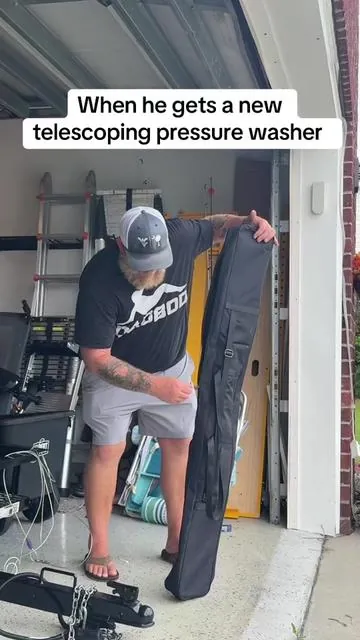 Telescoping pressure washer making life easier #pressurewashing #pressurewasher #vevor #vevorttshop #vevorttshop 