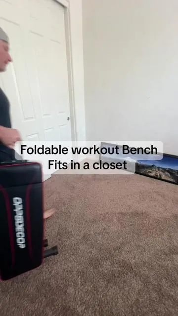 Replying to @350F @OPPSDECOR folding workout bench is the perfect at home workout bench folds up fits in a closet lightweight portable but that holds over 600 pounds.  #workout #homegym 