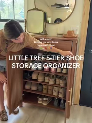 Just a mama, organizing some shoes. 👟  @LITTLE TREE  #shoestorage #shoeorganizer #organizedhome #cozyhome #tiktokshopcreatorpicks 