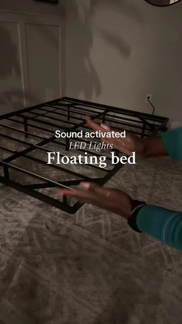 The perfect bedroom upgrade  #floatingbed #floatingbedframe #kidsbedroom #bedframe #tiktokshopcreatorpicks 
