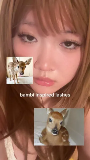 bambi inspired lashes for a doe eyed look! lashes are from @Fowendia Lashes in the style wannabeeee #fowendia #fowendialashes #fyp #lashclusters #diylashextensions 