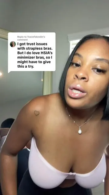 Replying to @TracieTakesOn  Strapless Bra that actually stays up and gives support 10/10 ( stiff missy elliot ) 😂  #plussizestyle #straplessbra #PlusSizeSupport #FullBustFashion