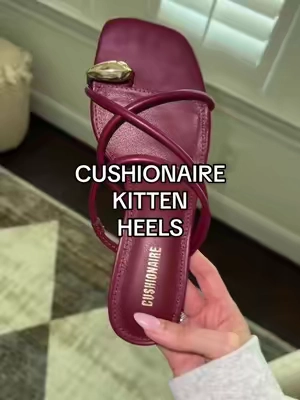 How cute are these???!! Probably my fav kitten heels from Cushionaire #cushionaire #kittenheels #heels #comfortableheels #tiktokshopcreatorpicks 