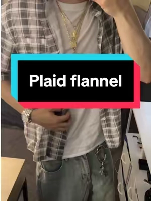 Tuff and affordable flannel button up #flannel #buttonup #baggyclothes #streetwear #outfitinspo 
