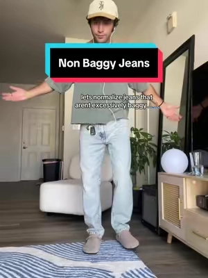 the non baggy look isnt too bad tbh🔥58% off rn for these #mensjeans #mensclothes #mensfashion #fallfashion #baggyjeans 
