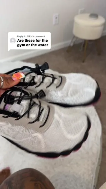Replying to @Nikki both gym and water shoes hiking whatever you wanna do they are super comfy and true to size #watershoes #toeshoes 