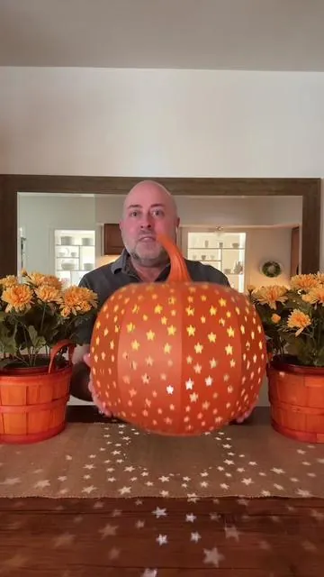 MAGICAL is the best way to describe the Stargazer Pumpkin by Martha Stewart, sold by QVC!! #qvc #marthastewart #halloweendecor 