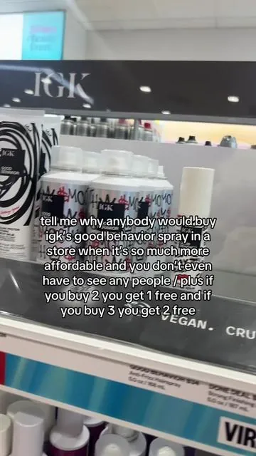 Check the cart and see what i mean #igkgoodbehaviorspray #keratintreatmentathome #spirulinabenefits #heatprotectant #tiktokshopcreatorpicks 
