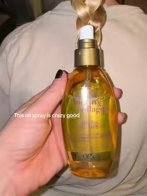 It smells like the PHLUR vanilla spray too! #hairoil #hairtok #braids 