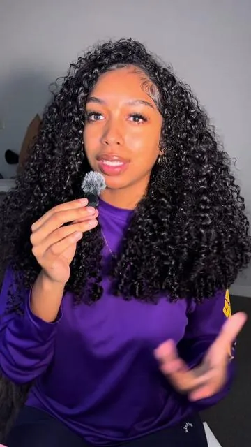 Bringing my microphone out so you know it’s some real good hair!!!!@CurlyMe Hair  #tiktokshopbacktoschool  #halfwigs #burmese #tiktokshopwigs 