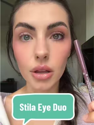 So freaking gorggg I’m obsessed!! I need the one for hazel eyes too👀 @Stila Cosmetics #stila #stilacosmetics #greeneyes #longwearmakeup #tiktokshopcreatorpicks 
