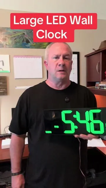 Large LED Digital Wall Clock #tiktokshoplabordaysale #wallclock #clock #digitalclock #LED 