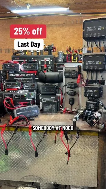 Today is the last day to save 25% on all NOCO products — jump starters, battery chargers, inflators, and more. Holiday sale ends tonight. Pricing and availability subject to change. #jumpstarter #batterycharger #tiktokshoplabordaysale #tiktokshopcreatorpicks #tiktokshopblackfriday 