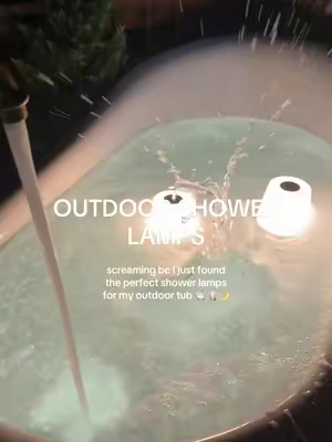 I thought this was only real in my DREAMS 🌙 #showerlamp #waterprooflamp #outdoorlamp #lamp #tiktokshopcreatorpicks 