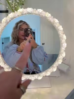 Guys I buy a lot of crappy things and this is one I didn't think I was going to like but boy was I wrong and I can't even keep up with all the comments! 😂 #vanitymirror #vanitysetup #makeupmirror #girlgifts #homefinds 