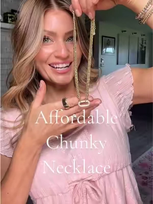 SOO AFFORDABLE AND A PERFECT CHUNKY STACKING NECKLACE! #chunkynecklace #necklace #necklaces #necklacestack #affordablejewelry 