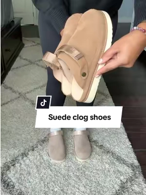 This way, clogs shoes are the clogs of the season again this year they’re super comfortable and affordable!  #Clogs #Shoes ##FallShoes #SuedeClogs #tiktokshopcreatorpicks @EVELLYHOOTD US 