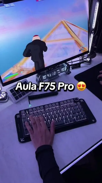 Aula F75 Pro 😍 Creamy Mechanical Wireless Keyboard 👌 @Aula #aulakeyboard #aulaf75pro #creamykeyboards #wirelesskeyboard #mechanicalkeyboard 