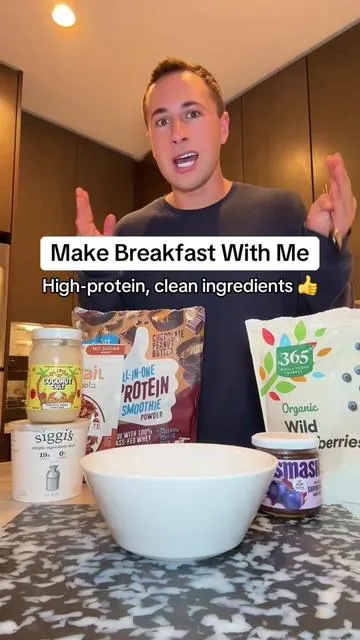Make breakfast with me 🥣 I focus on a high-protein, clean ingredient diet. This meal will keep me full for hours! Started off with @The Coconut Cult probiotic yogurt (pineapple upside down cake) Yogurt bowl 👇 Yogurt @siggisdairy Protein powder @ShopFlavCity Frozen wild blueberries @Whole Foods Market Granola @NuTrail Jam @Smash Foods Coffee @dangercoffee Half and half @Organic Valley