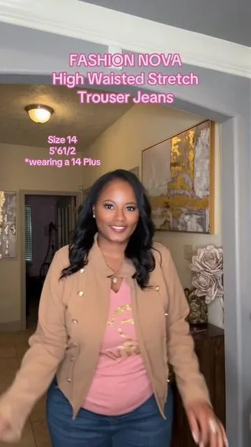 Grown woman jeans.👖 These have good stretch & they’re trouser jeans!🙌🏽💃🏽 #tiktokshopcreatorpicks #tiktokshoprestock #fashionlookbook #fashionnovajeans #stretchtrouserjeans @Fashion Nova 