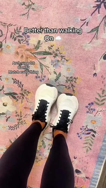 THE comfiest tennis shoes are restocked!!! #tennisshoes #runningshoes #walkingshoes #gymshoes #lookforless 