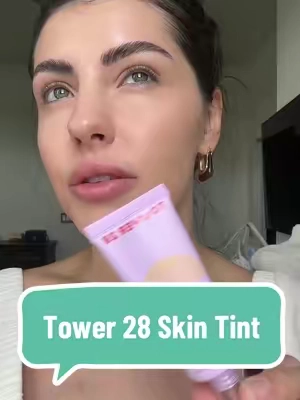 Tower 28 Sunday Days SPF 30 tinted sunscreen  Shade: Melrose Love love love it  @Tower 28 Beauty #tower28 #tower28beauty #tintedspf #skintint #tiktokshopcreatorpicks 