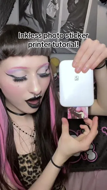 Using @Hanin Global’s sticker printer! Here’s a quick tutorial on how to use it, happy printing! 🖨️📸🩷 #stickerprinter #inklessprinter #stickers #trending #photoprinter 