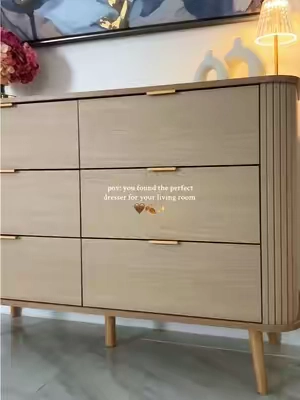 This dresser fits all my needs!✨ and its super cute and sturdy ✨🤎 #fluteddresser #homedecor #homefinds #dressermakeover #homefurniture 