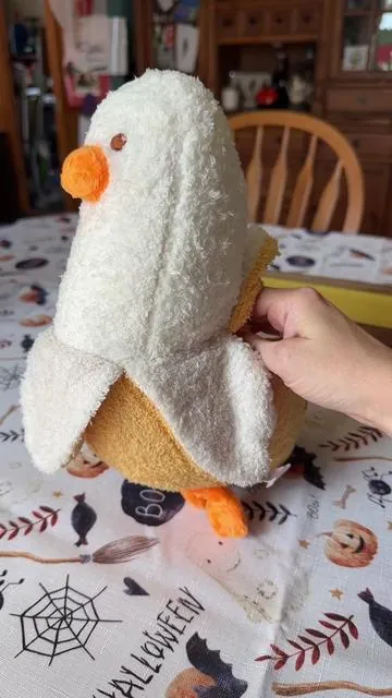 My son is going to go nuts for this chicken banana stuffy. We are obsessed with this song! #peachcat #chickenbanana #stuffie #kids #momsoftiktok 