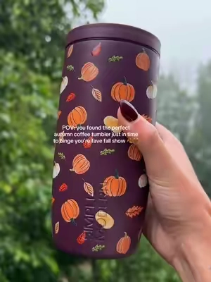 These new fall @Simple Modern coffee tumblers are perfection 🍂 #simplemodern #simplemodernvoyager #leakproofcoffeemug #coffetumbler 