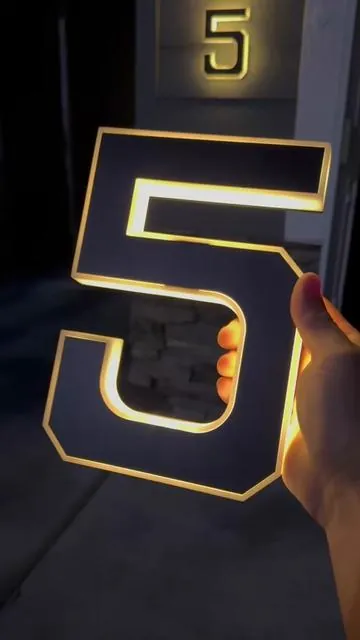 Solar powered lighted house numbers #tiktokshoprestock #homedecor #homeimprovement 