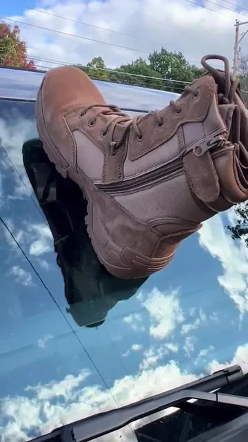 Men’s tactical boots  #boots #Tacticalboots #mensfootwear #tiktokshop 