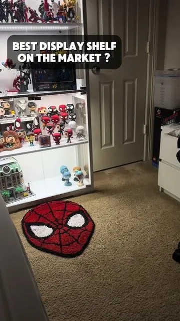 upgrading my whole entire action figure display shelf with this new glass one from MIIFUNY! this shelf is absolutely stunning the lights are bright so easy to build and you get so much room. i’ll have a later video fully displaying it so stay tuned for that !! #actionfigures #displaycabinet #figtok #actionfigurecollection #spiderman 