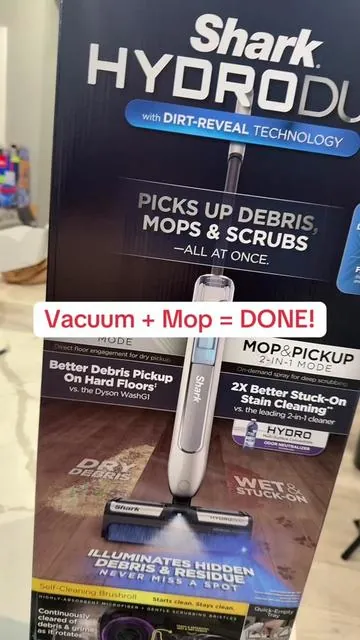 This is the Shark Hydro Duo, and it vacuums and mops at the same time. Crumbs, dust, and even spills? Gone in one pass. It separates clean and dirty water, so you’re always cleaning with fresh water — and it’s lightweight, so I don’t break my back doing chores. Honestly, this has replaced both my old vacuum and mop. Stop double cleaning 🙌 The Shark Hydro Duo vacuums + mops at the same time with fresh water every pass. #SharkHydroDuo #CleanTok #CleaningHack #OnePassClean #VacuumAndMop @Shark Home 