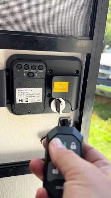 Me: loses RV keys for the 100th time 🤦‍♀️ Also me: installs keyless RV lock w/ remote + keypad 🔐✨ game changer. #camper #CamperLife #KeylessEntry #TravelSmart #creatoricons 