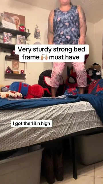 Edenza1 Twin Bed Frames I got the 18in #bedframe #organize #storage #momsoftiktok #musthaves 