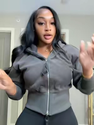 Double zip cropped hoodie 