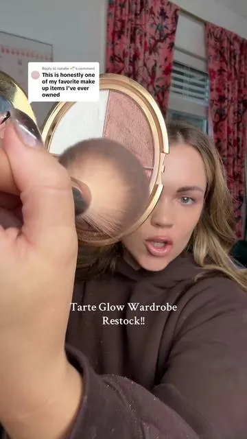 Replying to @natalie 🌱 my holy grail for a quick and stunning glam!! #tarte #tartecosmetics #tarteglowwardrobe #glowwardrobe #highlightpalette 