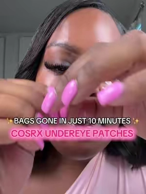 💕  ✨ GONE ✨ IN 10MINS  Officially MY FAVORITE EYEPATCHES ✨💕  #cosrx #eyepatches #peptide #collagen #caffeine 