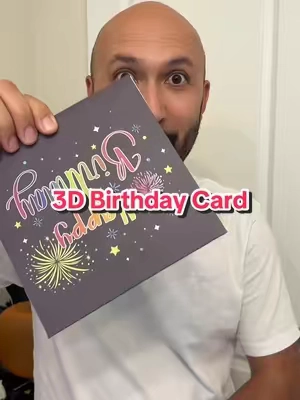 This Happy Birthday Card is 3D and if you blow in candles fireworks will pop up #birthdaycard #3dbirthdaycard #happybirthday #tiktokshopcreatorpicks #giftideas 