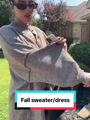 The perfect fall staple piece!! #sweater #sweaterdress #fallfashion #outfitinspo #outfit 